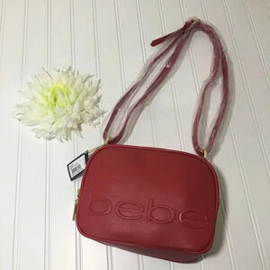 Bebe Red Goldie Crossbody Bag, New With Tags